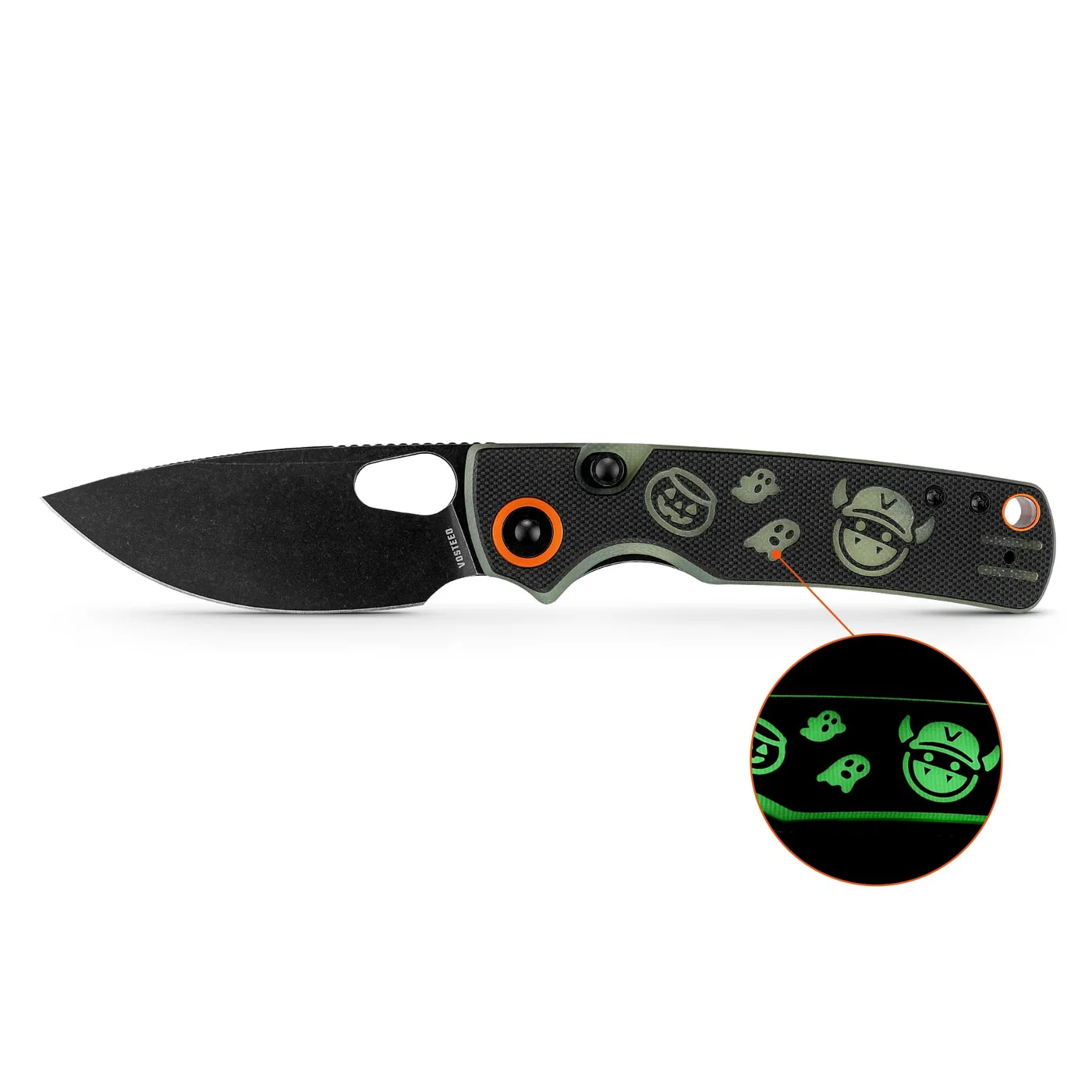 Vosteed Coming Soon - Porcupine - Top Liner Lock (2.99" 14C28N Blade & G10 & Glow-in-the-Dark G10 Handle) - A2630 product photo