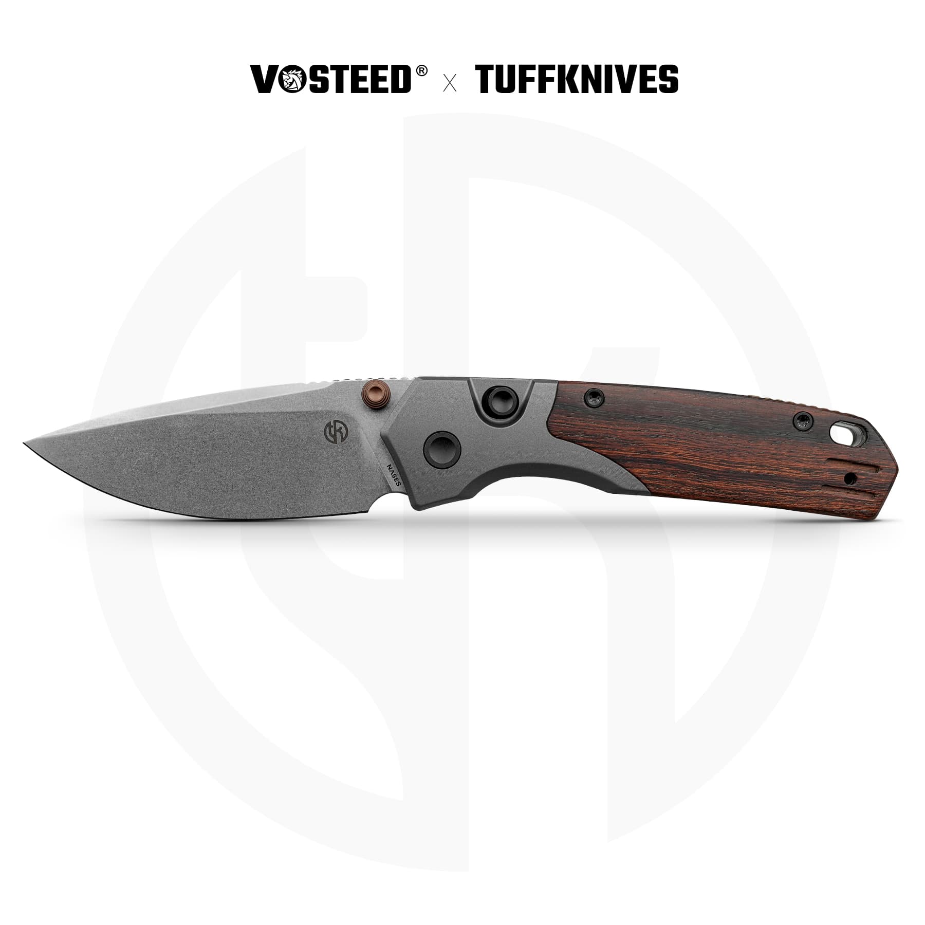 Vosteed Psyop - Top Liner Lock (2.99" S35VN Blade & Sand Ironwood Handle) - A2228 product photo