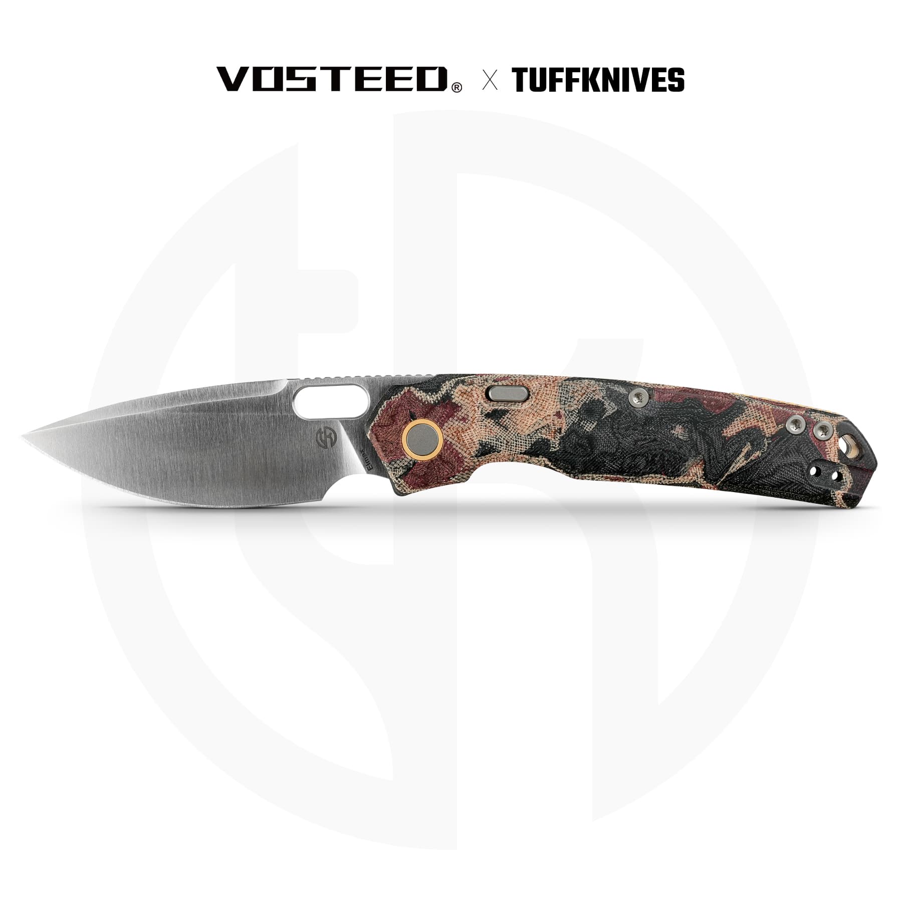 Vosteed Psyop - Top Liner Lock Knife (3.32" Elmax Blade & Current Micarta Handle) - A2234 product photo